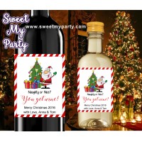 Christmas wine Labels,Mini Wine Labels,Christmas Mini Wine Labels,(004ch)